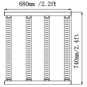 Liweida 200W <span class=keywords><strong>LED</strong></span> à spectre complet élèvent la bande lumineuse Dimmable 4Bar rouge blanc 4000K pour la croissance des plantes araignée aluminium IP65 Grow - Product Image 5