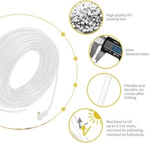 Système de refroidissement par brumisation, alimenté par courant alternatif, résistant aux UV, pompe d'<span class=keywords><strong>arrosage</strong></span> de plantes DIY, adaptateur de robinet 3/4 pouces, buses de brumisation, <span class=keywords><strong>tuyau</strong></span> pour patio et jardin - Product Image 2