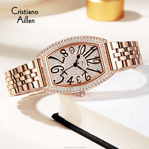 <span class=keywords><strong>Montre</strong></span> à quartz de luxe pour femme <span class=keywords><strong>Cristiano</strong></span> Aillen, style décontracté, 38 mm, acier inoxydable, bracelet en alliage de 18 mm, cadran en verre, affichage à aiguilles - Product Image 3