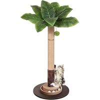 Décoration d'intérieur moderne : Griffoir pour chat au design beige élégant, en sisal de qualité supérieure, avec boule suspendue pour le divertissement