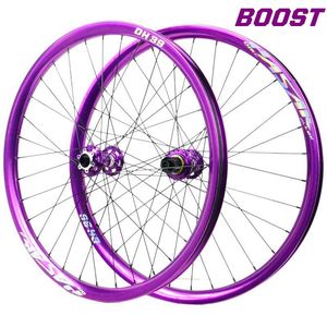PASAK Roue de vélo de montagne à frein à disque 26-29 pouces, jante en aluminium, système de fixation <span class=keywords><strong>rapide</strong></span>, <span class=keywords><strong>axe</strong></span> traversant Boost 110/148 - Product Image 5