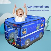 Mini tente quatre saisons en forme de voiture à ouverture rapide pour 1-2 personnes, activités familiales, utilisation intérieure/extérieure, rangement facile, fonction piscine à balles