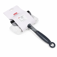 Nettoyeur de vitres et raclette 2-en-1 avec tampon en microfibre pour nettoyeurs de vitres