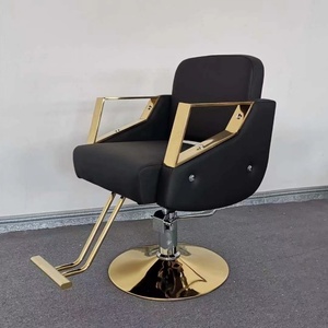 เก้าอี้ตัดผมร้านเสริมสวยสีแดงราคาถูก หนังแท้สีดำแบบกำหนดเอง รุ่นปี 2024 - Product Image 1