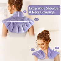 Coussin chauffant pour le cou, chauffe-cou micro-ondable avec chaleur humide pour soulager le stress et la douleur, chauffe-cou micro-ondable pour femme