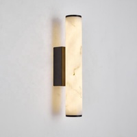 Applique murale LED vintage de style français avec design aspect marbre Appliques murales de chevet haut de gamme Wabi-Sabi pour