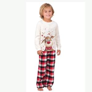 Tenues assorties pour la famille, pantalon de pyjama en bambou à carreaux à manches longues pour Noël, ensembles de pyjamas <span class=keywords><strong>maman</strong></span> et moi, pyjamas de famille - Product Image 4