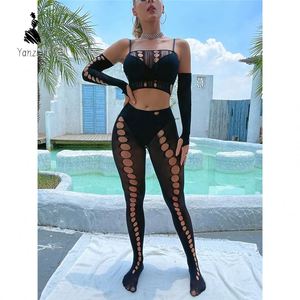 Body a rete jacquard YZ con inserti in mesh, taglie forti, per la notte - Product Image 2