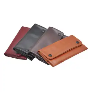 Synthetic PU Leather Tobacco Pouch Tobacco Pack Wallet with Rolling Paper Clip Smoking Accessories Smoke Shop Supplies