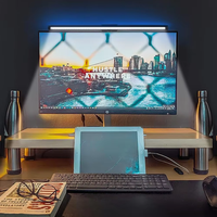 Lámpara de protección ocular moderna regulable sin deslumbramiento de pantalla, lámpara de monitor LED inteligente para ordenador, Control táctil alimentado por USB, Color ajustable
