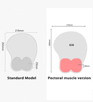 Tapis de souris personnalisé pour hommes et femmes, série de muscles pectoraux masculins, partie du mamelon en 3D, tapis de souris sexy, fille japonaise aux gros seins