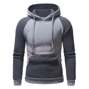 Sweat-shirts à capuche de haute qualité 100% coton, en molleton uni teint, coupe-vent et respirant, pour la salle de sport et l'entraînement, séchage rapide - Product Image 1