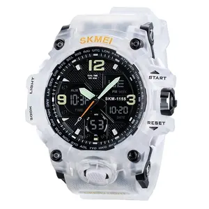 SKMEI 1155B Sports reloj de hombre China Manufacturer 50 Meter Water Resistant Led Sport Custom Analog digital watch