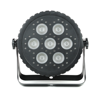 Projecteurs LED Mini Télécommandés LEAHUA 7x6W RGBW + 48x0.12W LED RGB DMX512 Angle de Faisceau 28.1° pour Mariages, Fêtes, DJ et Scènes