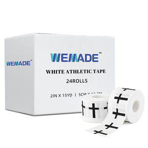 Kotak kustom sertifikasi CE pertolongan pertama dan cedera membungkus bergerigi tepi olahraga bungkus putih Faith pita untuk sepak bola - Product Image 1