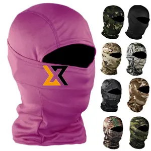 Cagoule Hood Balaclava tığ baskılı tek parça rüzgar geçirmez kayak maskesi Balaclava kayak bisiklet için