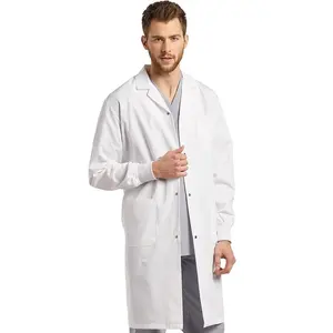 unisex polyester cotton food industry lab coat for food industry