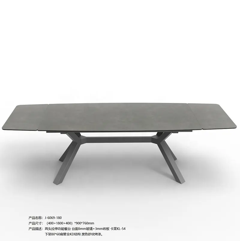 Heiß verkaufender Esstisch mit 8 Stühlen 12mm Keramik Marmor Tischplatte billigere moderne Wohn möbel ausziehbare Esstisch-Sets
