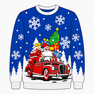 Fashion Style Custom Wholesale Funny Holiday Winter Christmas Sweater Family Pattern Jacquard Print New Year <strong>Jumper</strong> Ugly Knitted - Product Image 4