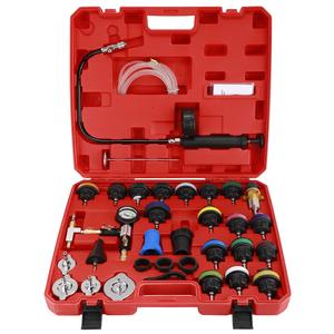 WZAUTO 34pcs Tanque De Água <span class=keywords><strong>Detector</strong></span> De Vazamento Universal Radiador Vacuum Pressure Gauge Tester Automotivo Refrigerante Pressure Tester - Product Image 1
