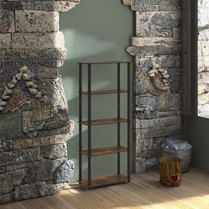 Modern Wood Multi-Shelf <b>Corner</b> Display <b>Stand</b> for Living Room Narrow Bookshelf Wall Multi-Storey Storage Easy Installation - Product Image 2