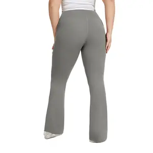 Fabrik individuelle sportliche Kleidung Damenhosen hohe Taille Slim Butt Lifting Übergröße ausgestellte Hosen Hosen Yoga-Leggings