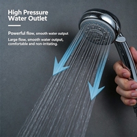 Pommeau de Douche Moderne à 4 Modes de Jet avec Bouton d'Arrêt, Douchette Pressurisée pour Hôtels et Salles de Bain Domestiques
