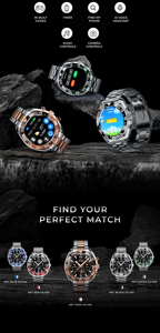 Đồng hồ thông minh Wedtserha AW35 chất lượng cao, màn hình 1.28 inch, hỗ trợ gọi <span class=keywords><strong>Bluetooth</strong></span>, theo dõi nhịp tim, tương thích <span class=keywords><strong>Android</strong></span>, trả lời cuộc gọi, lịch. - Product Image 3