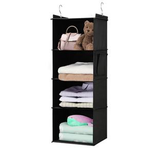SINCERE Modern Eco-friendly Fabric Wall-Mounted Hanging <strong>Shelf</strong> Wardrobe Storage <strong>Cupboard</strong> <strong>Organiser</strong> 3 Compartments Foldable - Product Image 2