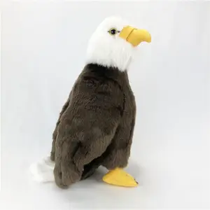 Handmade Bird Parrot Decoration Plush Toy Stuffed Eagle Statue Doll