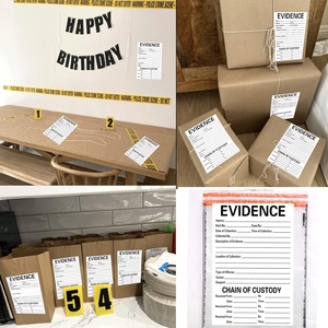 Etiquetas Adhesivas <span class=keywords><strong>para</strong></span> Evidencia, 100 Etiquetas por Paquete, <span class=keywords><strong>para</strong></span> Clases de Ciencias Forenses, Fiestas Temáticas de Cumpleaños - Product Image 2