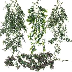 Pianta verde appesa a parete combinazione Tengman appesa a parete per interni fiore morbido di simulazione verticale striscia appesa a parete - Product Image 6