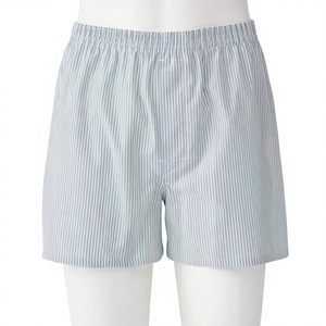 Calzoncillos bóxer con logotipo personalizado OEM/ODM para hombre, ropa interior de algodón 100% de alta calidad, pantalones cortos de malla de talla europea, Bóxer tejido de fibra de bambú de cintura media - Product Image 1