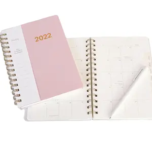 2024 Wochen-und Monats planer Januar bis Dezember 6.2 "x 8.5" Spiral Notebook mit flexibler Abdeckung