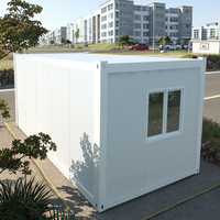 Maison de conteneur en acier préfabriquée modulaire extensible portable de 20 pieds maison mobile/bureau chambre/magasin paquet plat pour parc scolaire