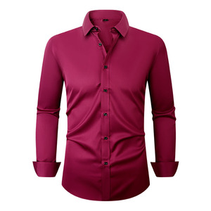 Camicia Casual da <span class=keywords><strong>Uomo</strong></span> a Quadri Elastica e Comoda Primavera-Autunno 2026, Manica Lunga, Alta Qualità, Moda Maschile - Product Image 4