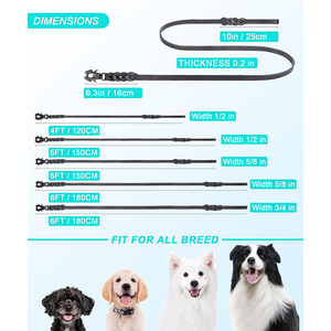 Henshine Popular alta resistencia peso ligero fácil de operar cuero de grano completo multicolor disponible correa de perro personalizada - Product Image 6