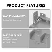 Boîtier de sortie PC 1 poste pour interrupteurs, IP44, résistant au feu, testé ETL, amélioration de l'habitat, KEYGMA YGC-20CU 110x93x57.4mm