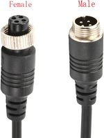 Câble d'extension vidéo 4 broches 20 m (66 pi) pour caméra de recul, voiture, camion, DVR, MDVR, moniteur – Câble aviation 4 broches