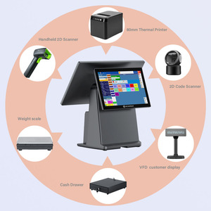 Sistema de Caja Registradora POS Scangle con Pantalla Táctil Dual para Windows, Impresora Interna de 80 mm y Escáner <span class=keywords><strong>QR</strong></span> - Product Image 3