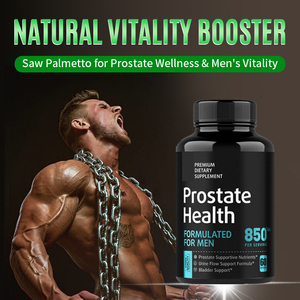 Complément Herbal pour Hommes : Capsules de Palmier Nain, Huile de Graine de Citrouille, <span class=keywords><strong>Ortie</strong></span>, Extrait de Pygeum – Santé de la Prostate et Urinaire – OEM Privé - Product Image 2