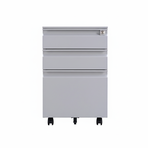 Màu xám cán 3 ngăn kéo tủ hồ sơ với ngỗng cổ xử lý cho văn phòng hiện đại lưu trữ - Product Image 1