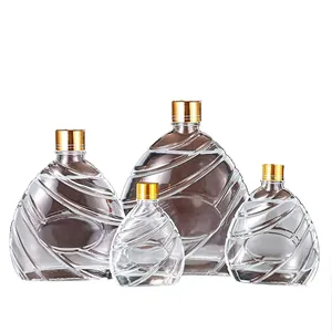 Incelik tasarım kullanımlık şeffaf cam şişe süper Flint likör 75Cl cam şişe Tequila için