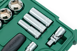 USA APEX 60 pièces. Jeu de douilles 1/2'' en acier et plastique avec embouts, mallette rigide, garantie 1 an, pour réparation maison et véhicule - Product Image 5