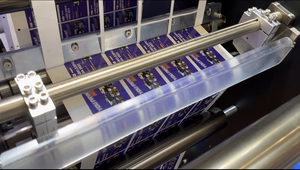 VR350 roll digital label die cutting machine high volume label finishing system with cold <b>laminate</b> and slitting - Product Image 6