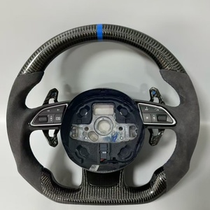 <span class=keywords><strong>Volante</strong></span> de cuero de fibra de carbono RS Volant Lenkrad personalizado para <span class=keywords><strong>Audi</strong></span> A3 <span class=keywords><strong>A4</strong></span> B7 A6 C7 R8 RS3 A7 RS5 RS6 A8 Q5 Q8 - Product Image 1