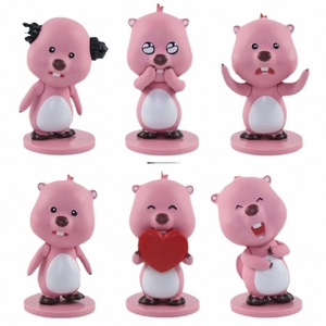 Trendy PVC Ruby Anime Figure Blind Box Toy Cute Little Beaver Figurine Model Car Decoration Wholesale Surprise - Product Image 4