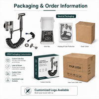 Kit de pulvérisation pour bidet en laiton anthracite, directement de l'usine, avec douchette manuelle et valve, pour les commandes en gros