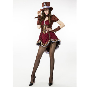 Costume de Chapeau Fou pour Femme Wonderland Echo, 3 pièces/ensemble, tenue pour adulte, Halloween, carnaval, fête, déguisement, nouvelle arrivée - Product Image 3