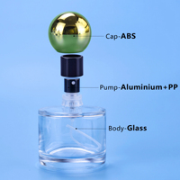 Emballages personnalisés pour soins de la peau, flacons en verre pour lotion et sérum, 30 ml, 50 ml, 100 ml, vides, transparents, avec pulvérisateur à pompe imprimé